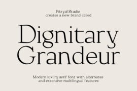 Dignitary Grandeur Font Family