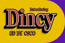 Dincy 3D Demo Font