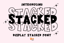 Display Stacked Font Font
