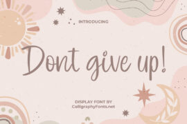 Dont Give Up Demo Font