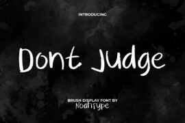 Dont Judge Demo Font