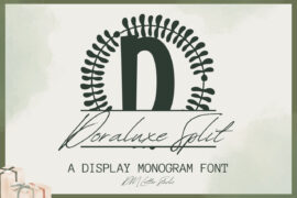 Doraluxe Split Monogram Font