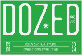 Dozed Blur Demo Font