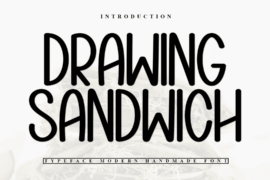 Drawing Sandwich Font