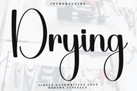 Drying Font