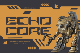 Echocore Techno Demo Font