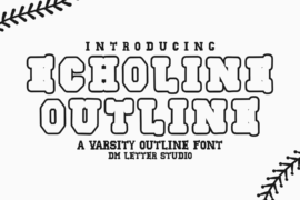 Echoline Outline Font