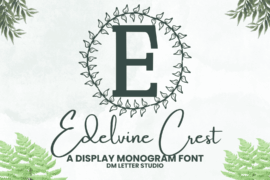 Edelvine Crest Monogram Font