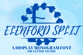 Elenford Split Monogram Font