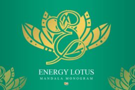 Energy Lotus Mandala Monogram Font