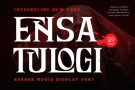 ENSATULOGI Trial Font