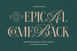 Epical Comeback Personal Use On Font