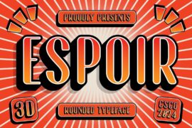 Espoir Rounded 3D Demo Font