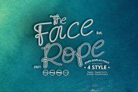 Face Rope Outline Font