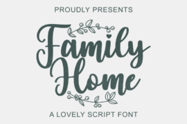 Family Home Font