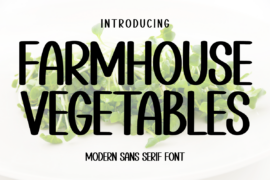 Farmhouse Vegetables Font