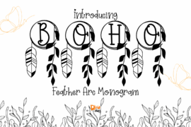 Feather Arc Monogram Font