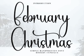 February Christmas Font