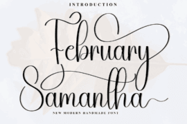 February Samantha Font