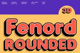 Fenord Rounded Extrude Right Demo Font