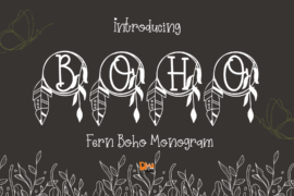 Fern Boho Monogram Font