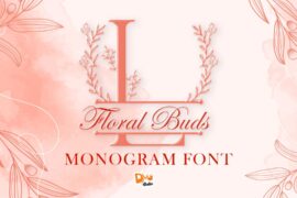 Floral Buds Monogram Font