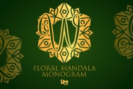 Floral Mandala Monogram Font