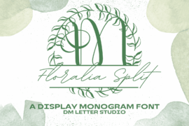 Floralia Split Monogram Font
