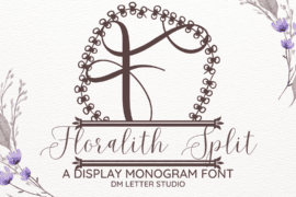 Floralith Split Monogram Font