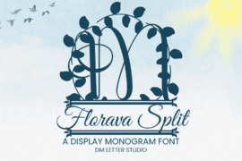 Florava Split Monogram Font