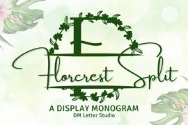 Florcrest Split Monogram Font