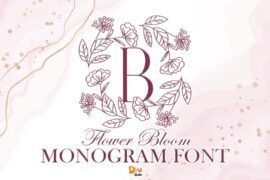 Flower Bloom Monogram Font