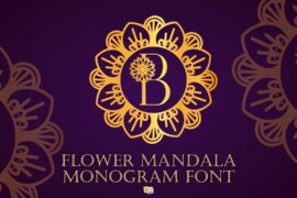 Flower Mandala Monogram Font