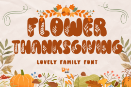 Flower Thanksgiving Font