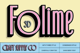 Folime Extrude Right Demo Font