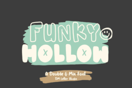 Funky Hollow Font
