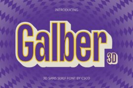 Galber 3D Demo Font