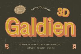 Galdien 3D Demo Font