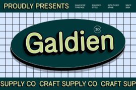 Galdien Rounded Extrude Right Demo Font