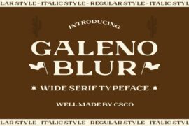 Galeno Blur Demo Font
