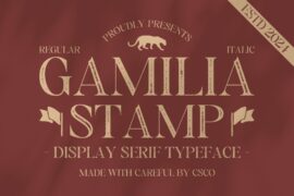 Gamilia Stamp Demo Font