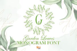 Garden Leaves Monogram Font