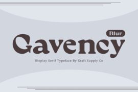 Gavency Blur Demo Font