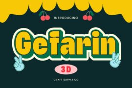 Gefarin Extrude Right Demo Font