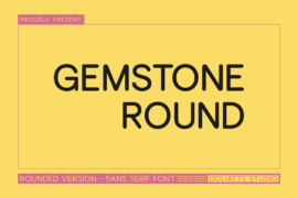 Gemstone Round Font