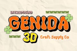 Genida Extrude Right Demo Font