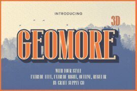 Geomore Extrude Right Demo Font