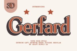 Gerfard Extrude Right Demo Font