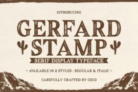 Gerfard Stamp Demo Font