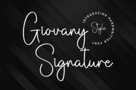 Giovany Signature Font